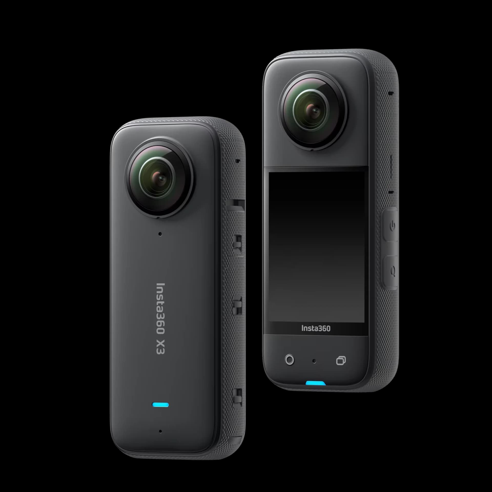 Insta360 X3 Waterproof with 1/2" and 48Mp Sensors, 5.7K and 360 Active Hdr Video ° 72Mp Photo and 4K Single Lens