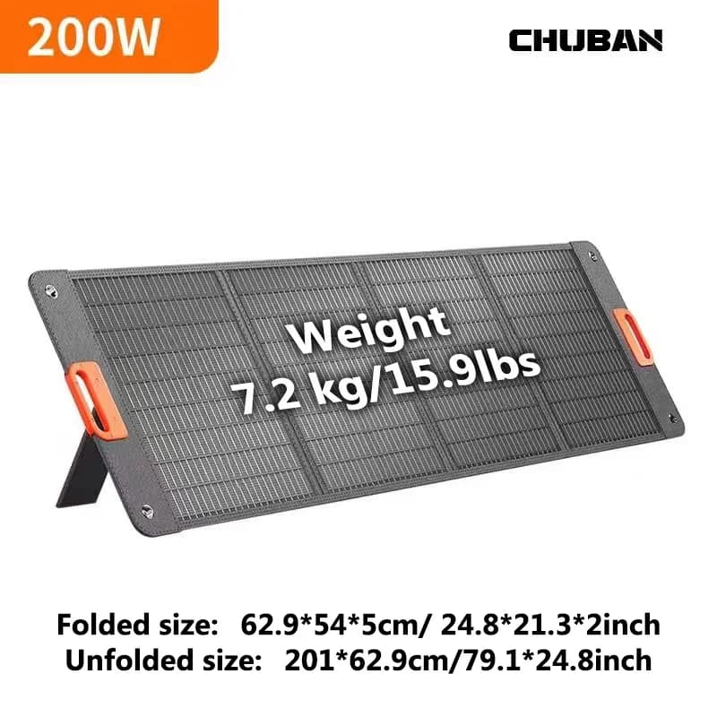 200W Foldable Solar Panel 400w 100w Portable for Outdoor Camping Power Generator Charging