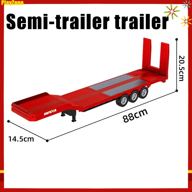 Car Toys Huina 1502 Rc Trailer 1/18 Platform Semi Trailer For 1:18 770s Rc Tractor Truck Remote Control Cars Vehicle Hobby Model