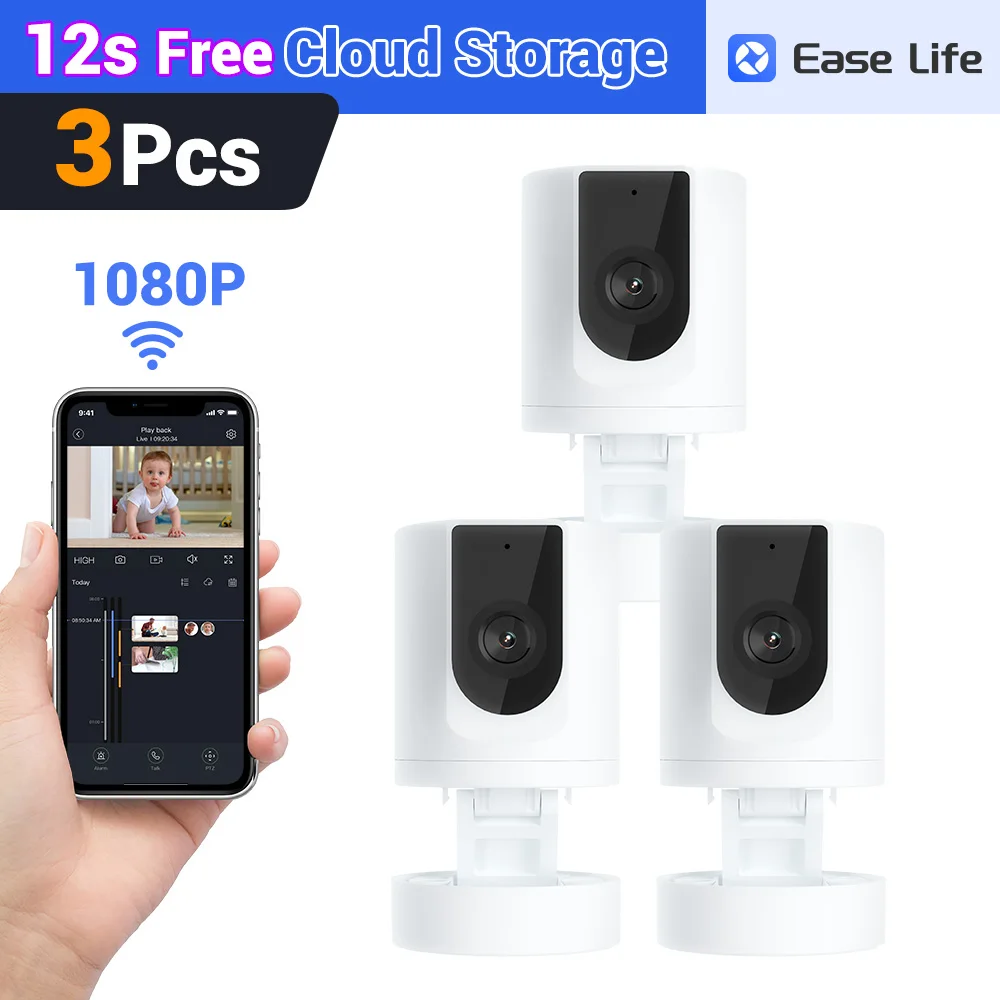 Pet Camera ,Security Camera Indoor,Pet Camera with Phone App, ,Security Camera Indoor，Foldable Baby Camera for Home Security