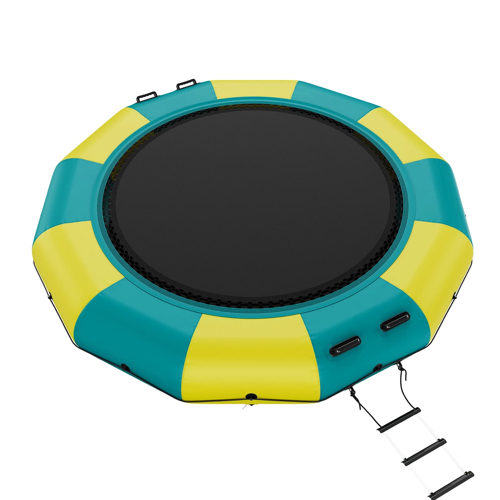 VEVOR 13ft Inflatable Water Bouncer Recreational Water Trampoline Portable Bounce Swim Platform Kids Adults Floating Rebounder