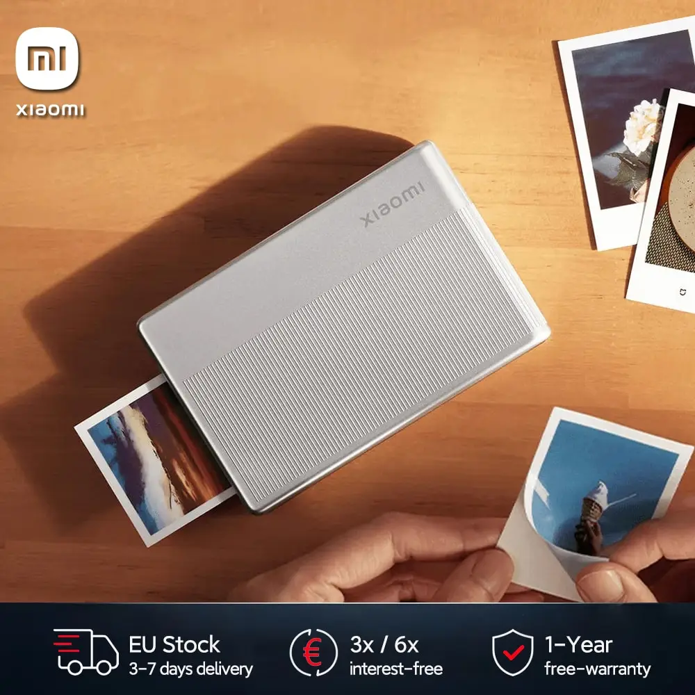 Xiaomi Mi Portable Photo Printer 1S Bluetooth 5.2 Thermal Printer Multifunction AR Pocket Printer Wireless Photo Printing