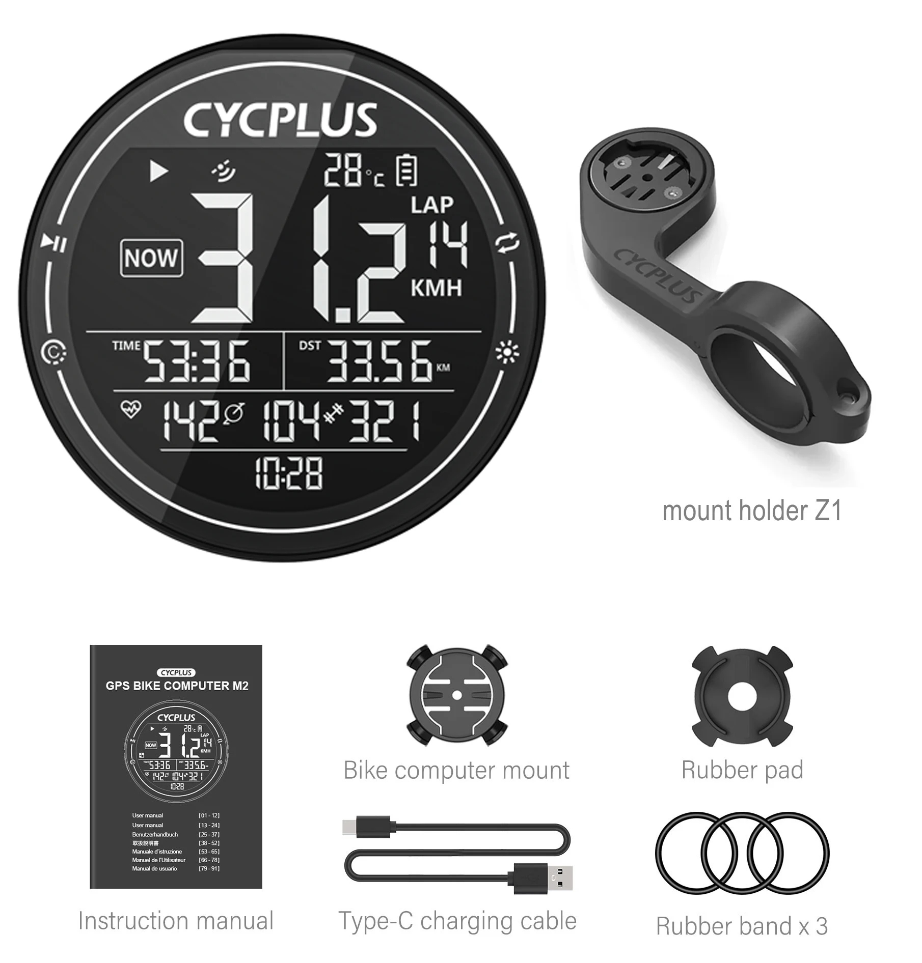 CYCPLUS M2 Cycling Bike Accessories GPS Bicycle Computer Wireless ANT+ BLE 5.0 Waterproof Speedometer Bikes Cyclocomputer