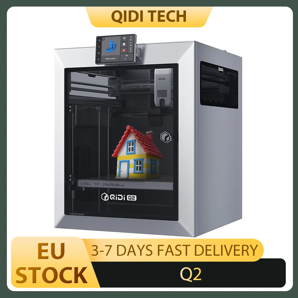 QIDI TECH Q2 3D Printer – High Precision, 370°C Nozzle, AI Camera, Large Build Volume 270×270×256mm, Print PLA/ABS/PETG/TPU