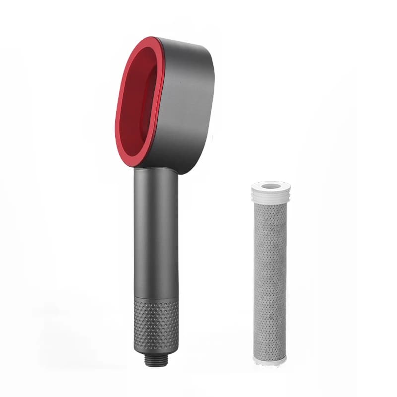 Luxury Carbon Fiber Shower Head Filter High Pressure Water Filtration System To Remove Chlorine Fluoride Hard Water