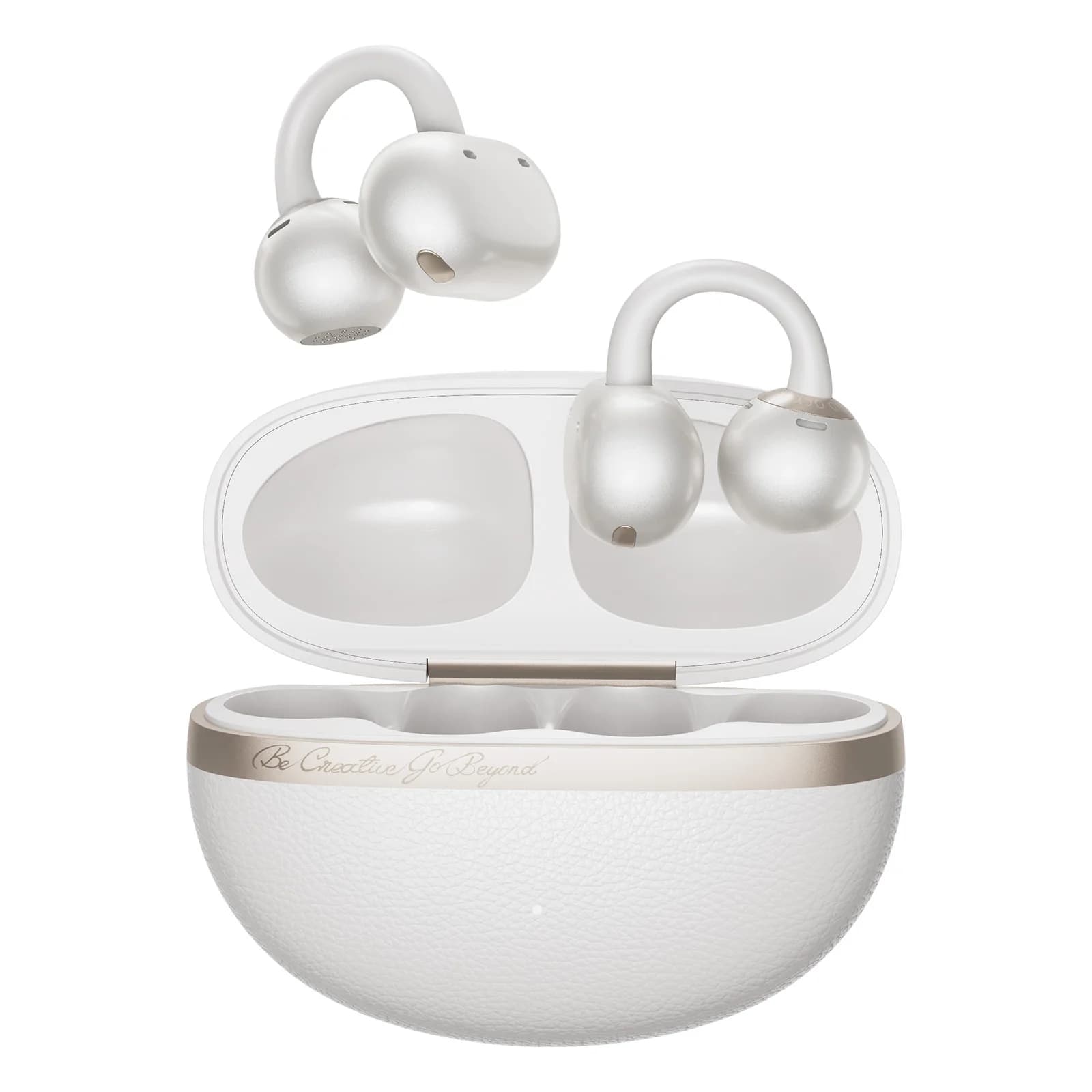 QCY Crossky C50 Open Ear Wireless Earbuds Bluetooth 6.0 Comfort Clip On Sports Earphone 4 Mic AI Clear Call Bass Boost Headphone