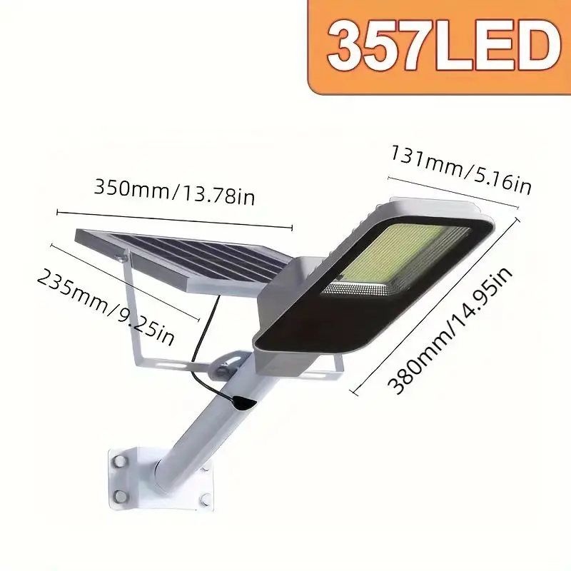 Powerful Solar Light Outdoor Solar Street Light 6000mah Waterproof Automatic Dusk to Dawn Street Light For Garage Garden