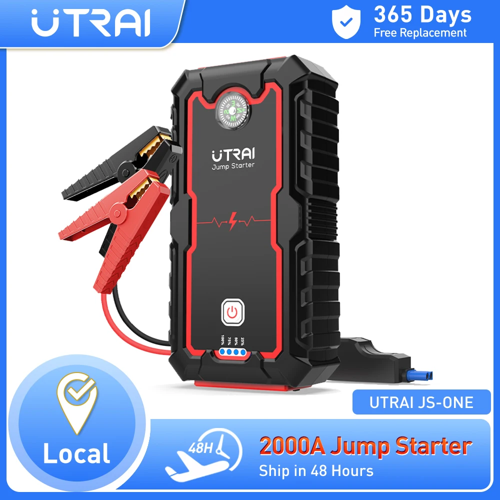 UTRAI Power Bank  2000A Jump Starter Portable Charger Car Booster 12V Auto Starting Device Emergency Car Battery Starter