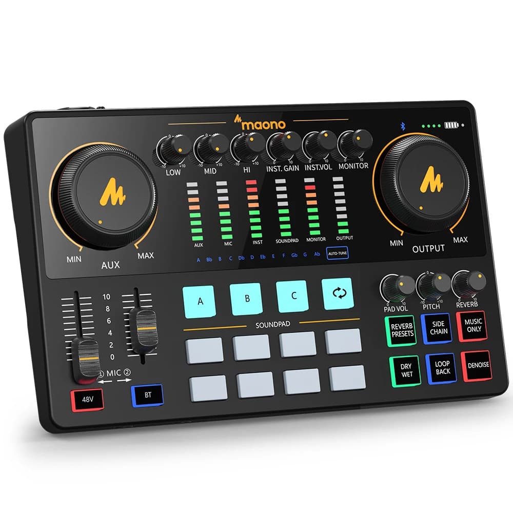 MaonoCaster E2 Gen2 Audio Interface Mixer AME2 Gen2 Dual XLR Input for Podcast Live Streaming Gaming Audio Interfaces Sound Card