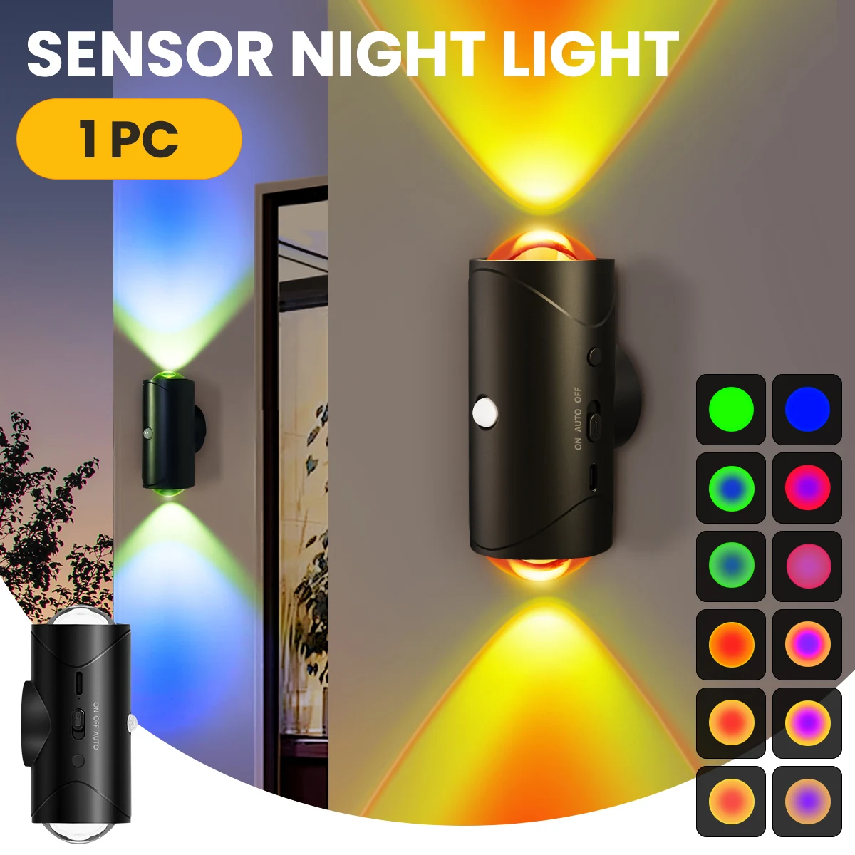 LED Wireless Wall Sconce,1500mAh Motion Sensor Night Light Indoor, Rechargeable Magnetic Wireless Wall Sconces for Bedroom
