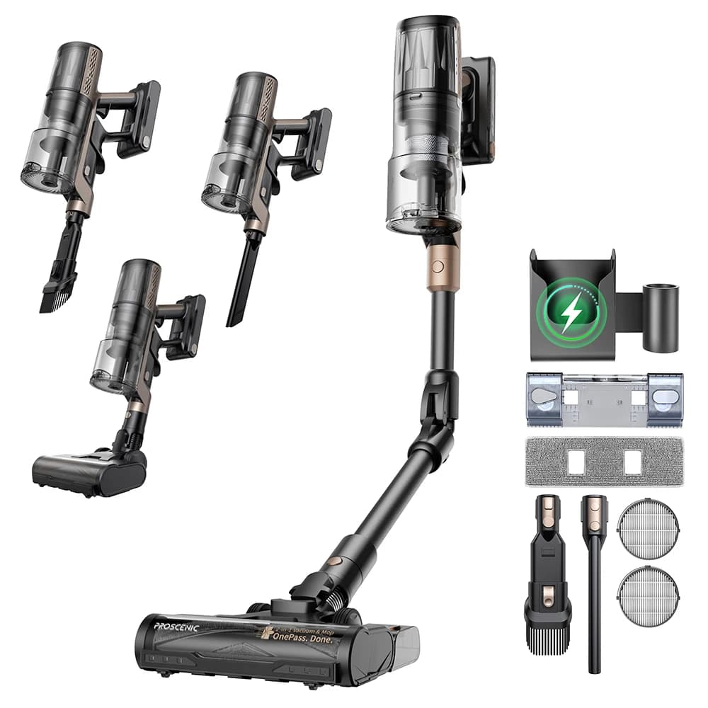 Proscenic P20 OnePass Cordless Vacuum Cleaner, 70000Pa Suction, 70-Min Runtime, 680W Brushless Motor, Wet & Dry Cleaning 3 Sold
