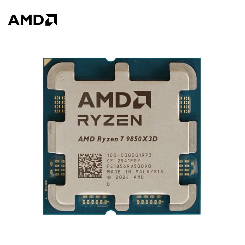 AMD Ryzen 7 9850X3D Gaming Processor, 8-Core 5.6GHz Boost, 96MB L3 Cache, AM5 Socket DDR5 CPU, No Cooler