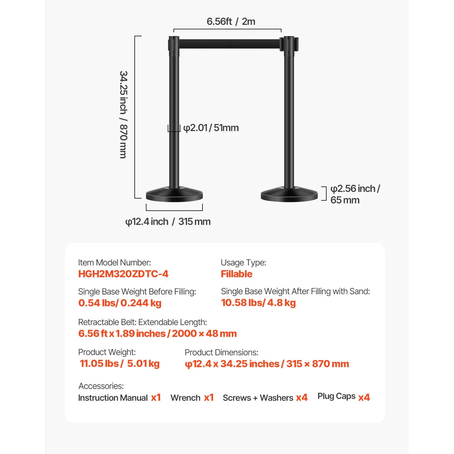 SucceBuy Stanchion Post Carbon Steel Stanchions w/ Retractable Belts & Fillable Base for Theater Party Wedding Exhibition