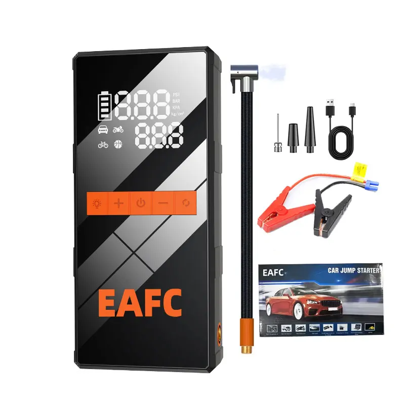 New 150PSI Air Pump Car Battery Emergency Boosters 1200A Car Jump Starter Power Bank Portable Starting Device Car Starter