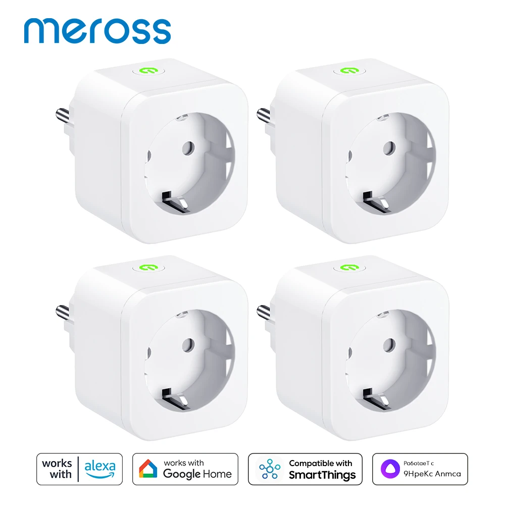 Meross 16A EU Smart Plug Wifi Smart Socket MSS305 Power Outlet with Energy Monitoring Support Alexa Google Home SmartThings