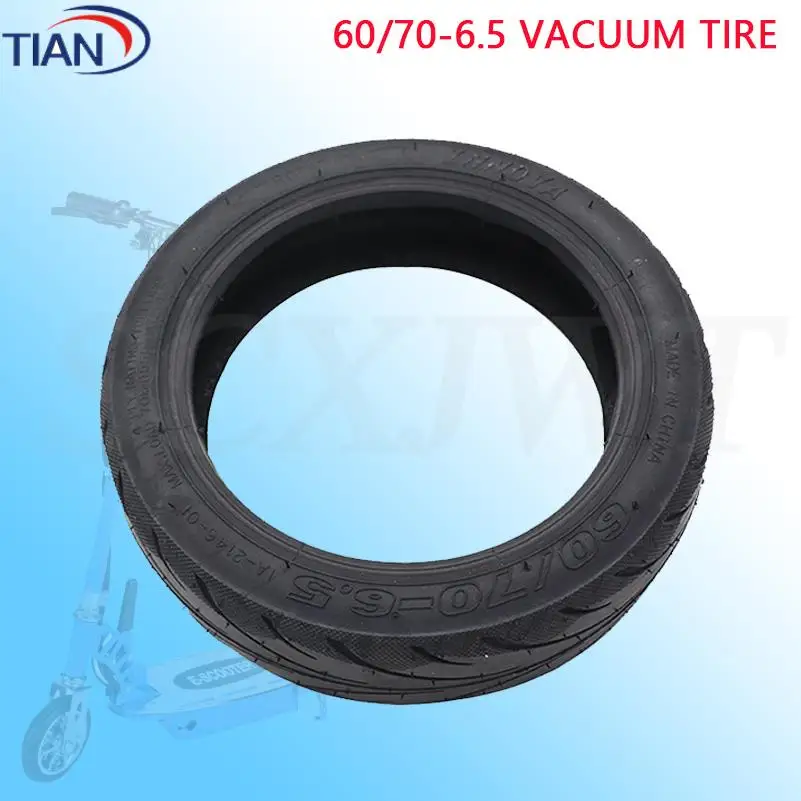 No Inflation Explode Proof Tire Compatible for Ninebot Max G30 60/70-6.5 Black Vacuum Tire with Valve