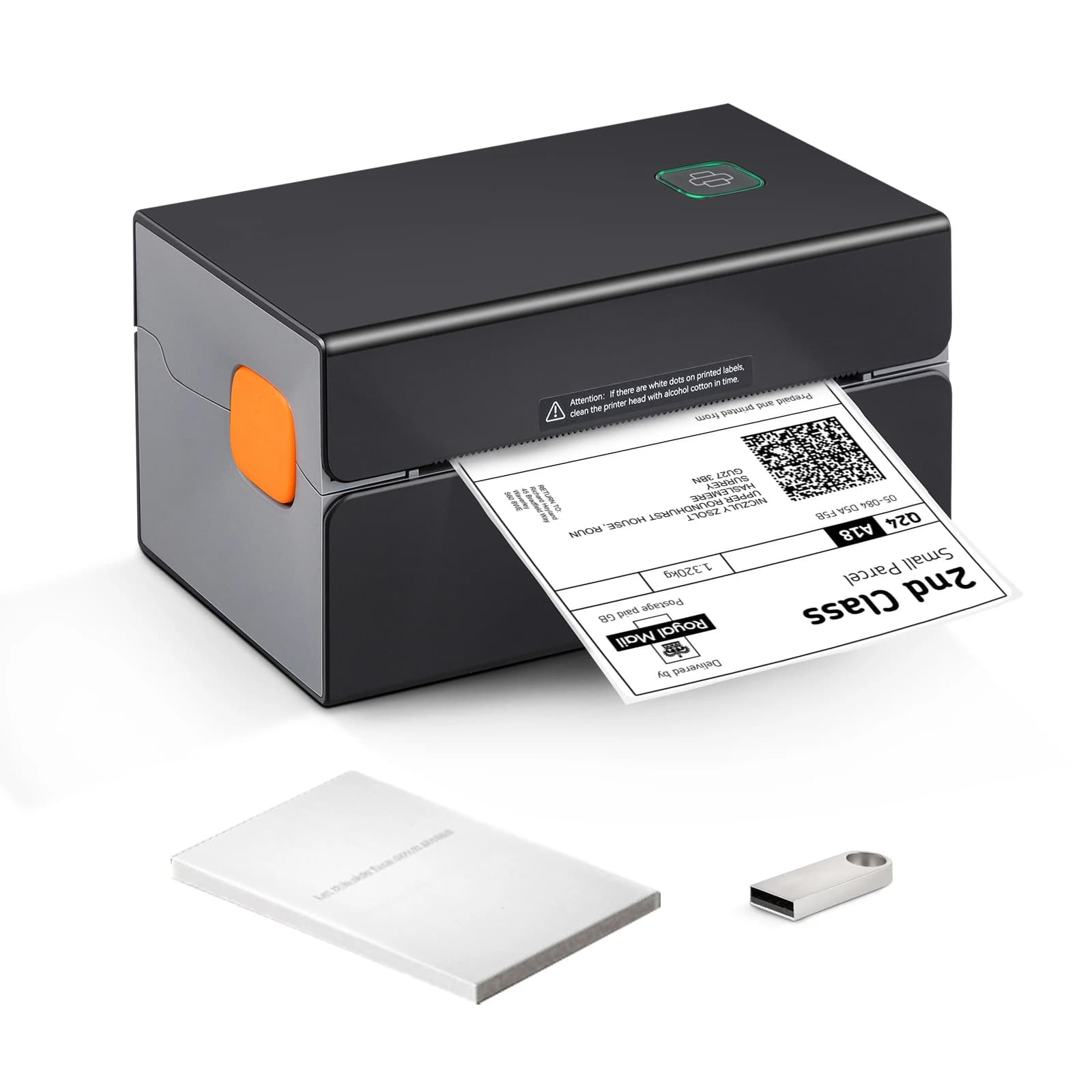SucceBuy 300DPI Thermal Label Printer Bluetooth & Automatic Label Recognition Support Windows/Android for 4x6 Mailing Packages