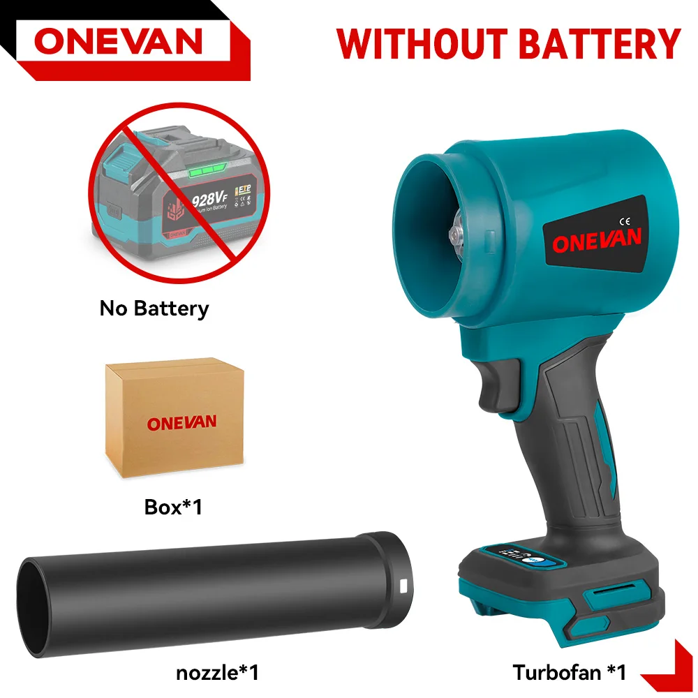 ONEVAN 400M/S 4000W High Power Brushless Turbo Blower Fan Electric Air Blower Jet Fan Snow Leaf Dust Tool For Makita Battery Pin