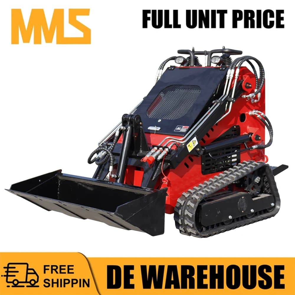MMS MS360T Mini Skid Steer Loader Gas Engine 13.5HP Track Loader Free Shipping From Germany