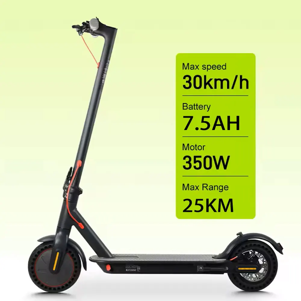Electric Scooter Dual Shock Absorption 36V 10.4AH Range 25-30km Smart App Foldable E scooter 8.5 inch Max 30km/h