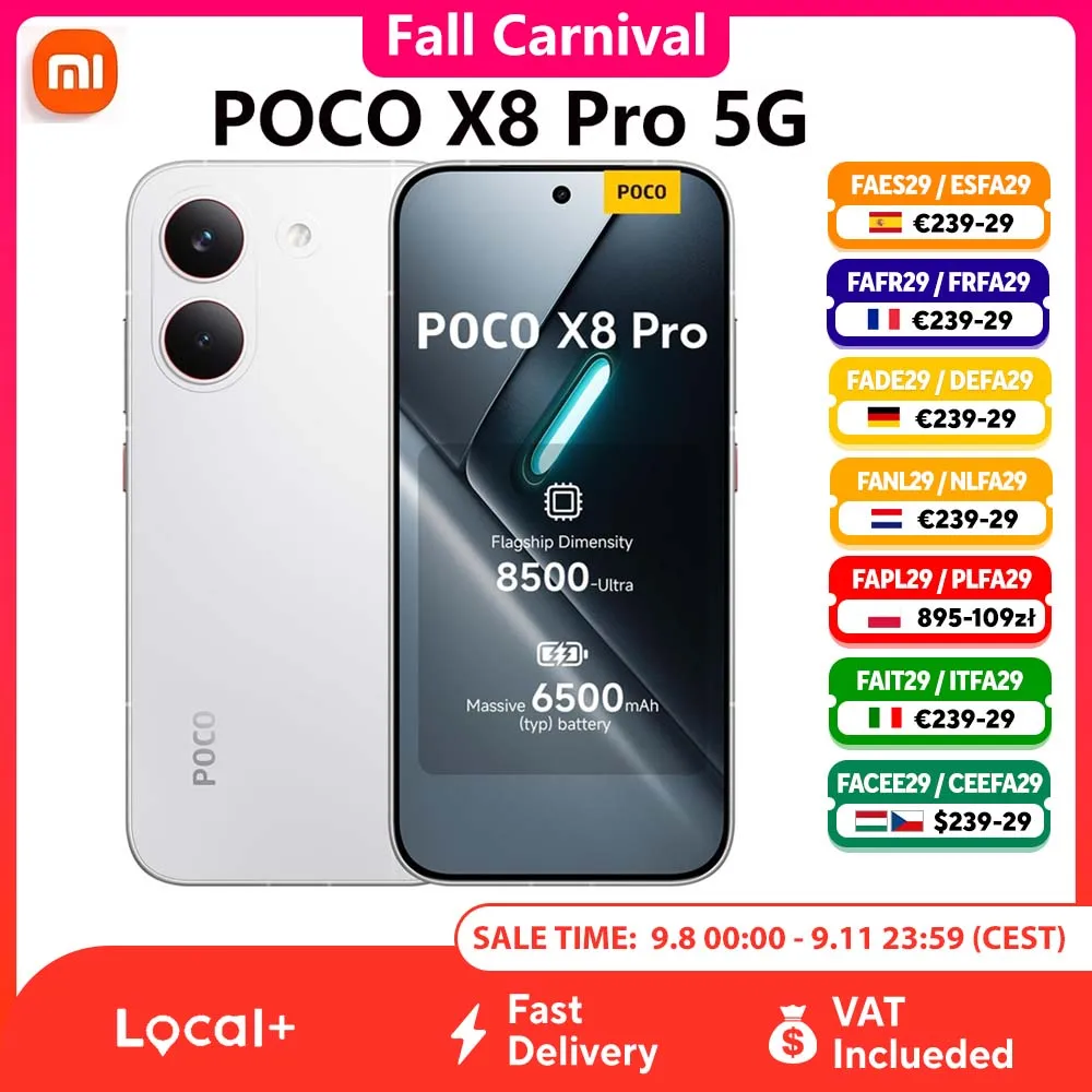 POCO X8 Pro - Smartphone 6.59 "Dimensity 8500-Ultra, 6500 mAh battery, 50MP Sony IMX882 Sensor with OIS
