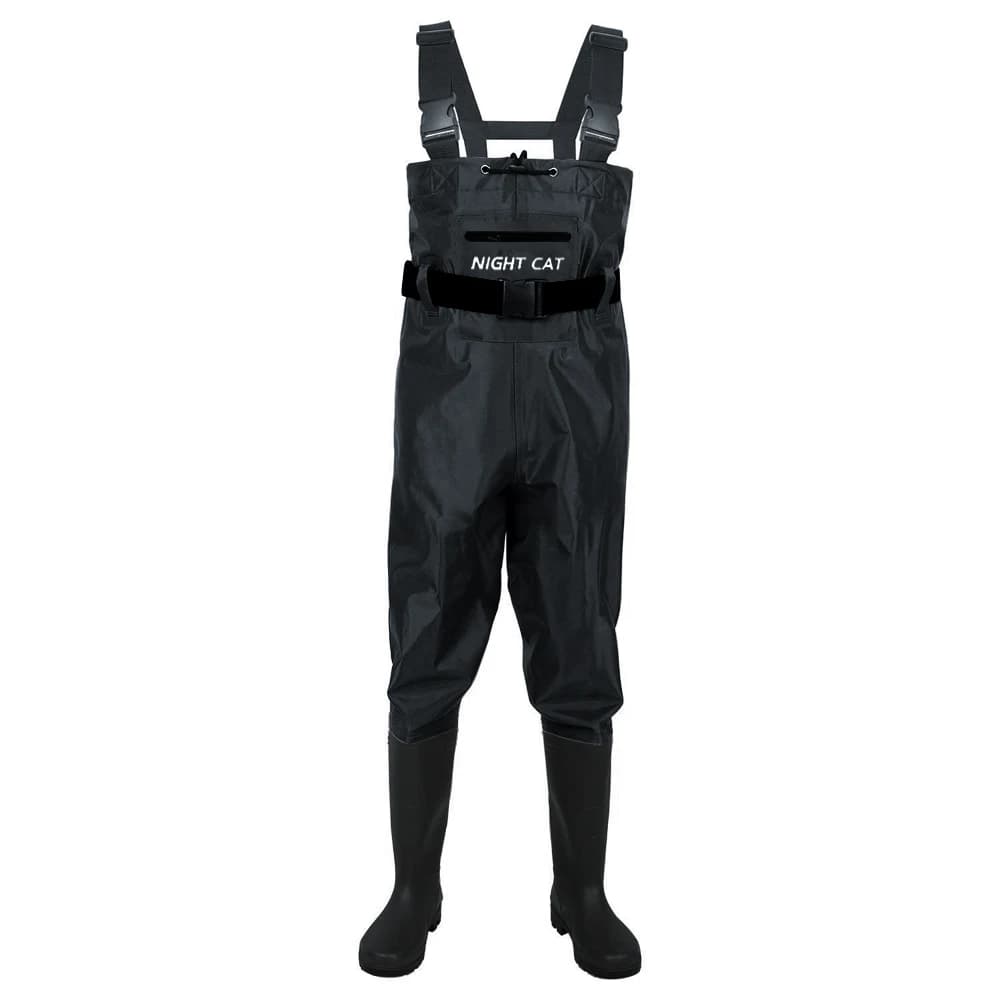 Night Cat Waterproof Fishing Waders: Hunting Chest Wader with Bootfoot Belt Breathable Lightweight Black Men  Women Size 6.5-13