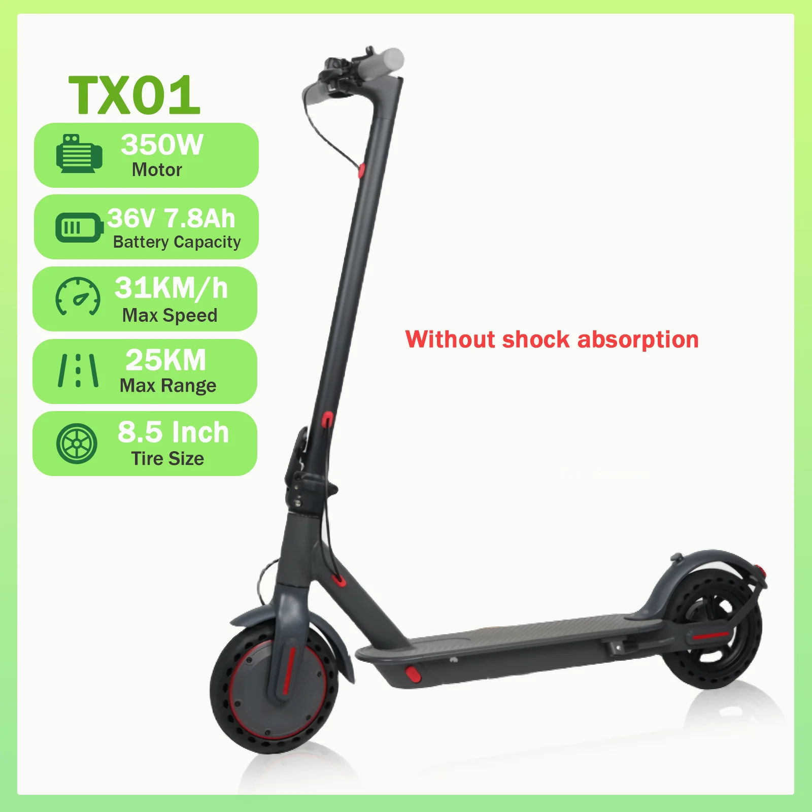 AOVOPRO LP10 Electric Scooter Powerful Motor 42V10.5Ah 30°Climbing 35KM Long Range 10Inch with Shock Absorption Smart Foldable EScooter