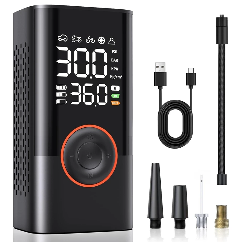 LEIBOO Wireless Car Air Pump 4000mAh Portable Air Compressor for Car Motorcycles Bicycle 150PSI Electric Tire Inflator