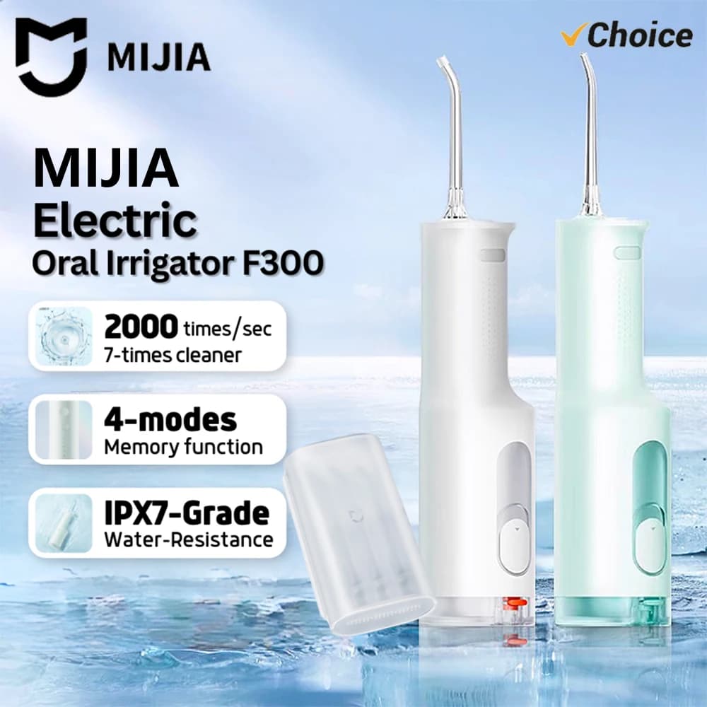 MIJIA F300 Portable Oral Irrigator Dental For Irrigator Teeth Water Flosser Oral Cleaner Water Thread Teeth Chinese Version