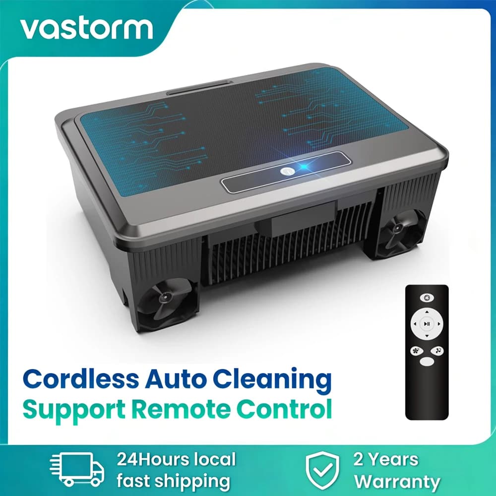 Upgraded Robotic Pool Cleaner Powered Solar Pool Vacuum Surface Cleaner Dual Charging Option with Remote Control of Pool Skimmer