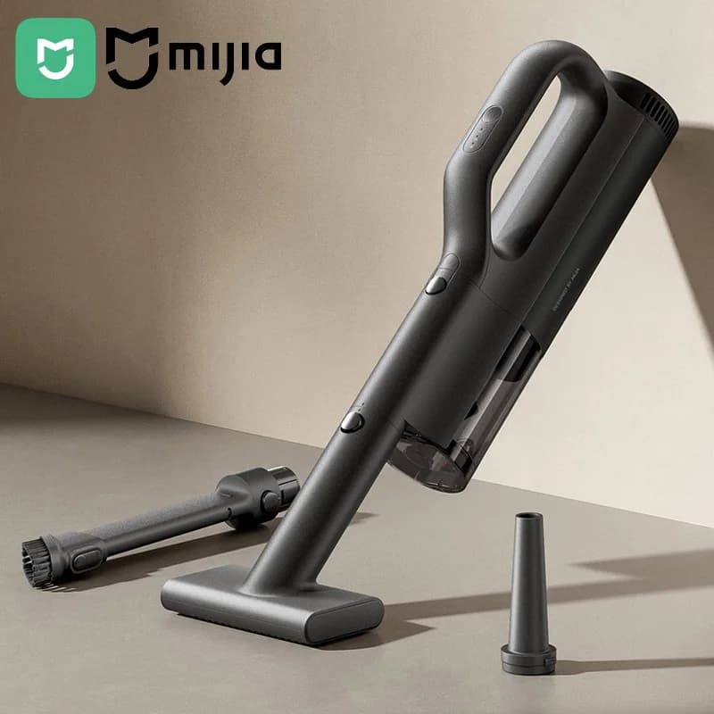 XIAOMI Mijia Car Vacuum Cleaner 21kPa Suction Type-C Charging 5-Stage Filtration 2400mAh Home Wireless Vacuum Cleaners Washable