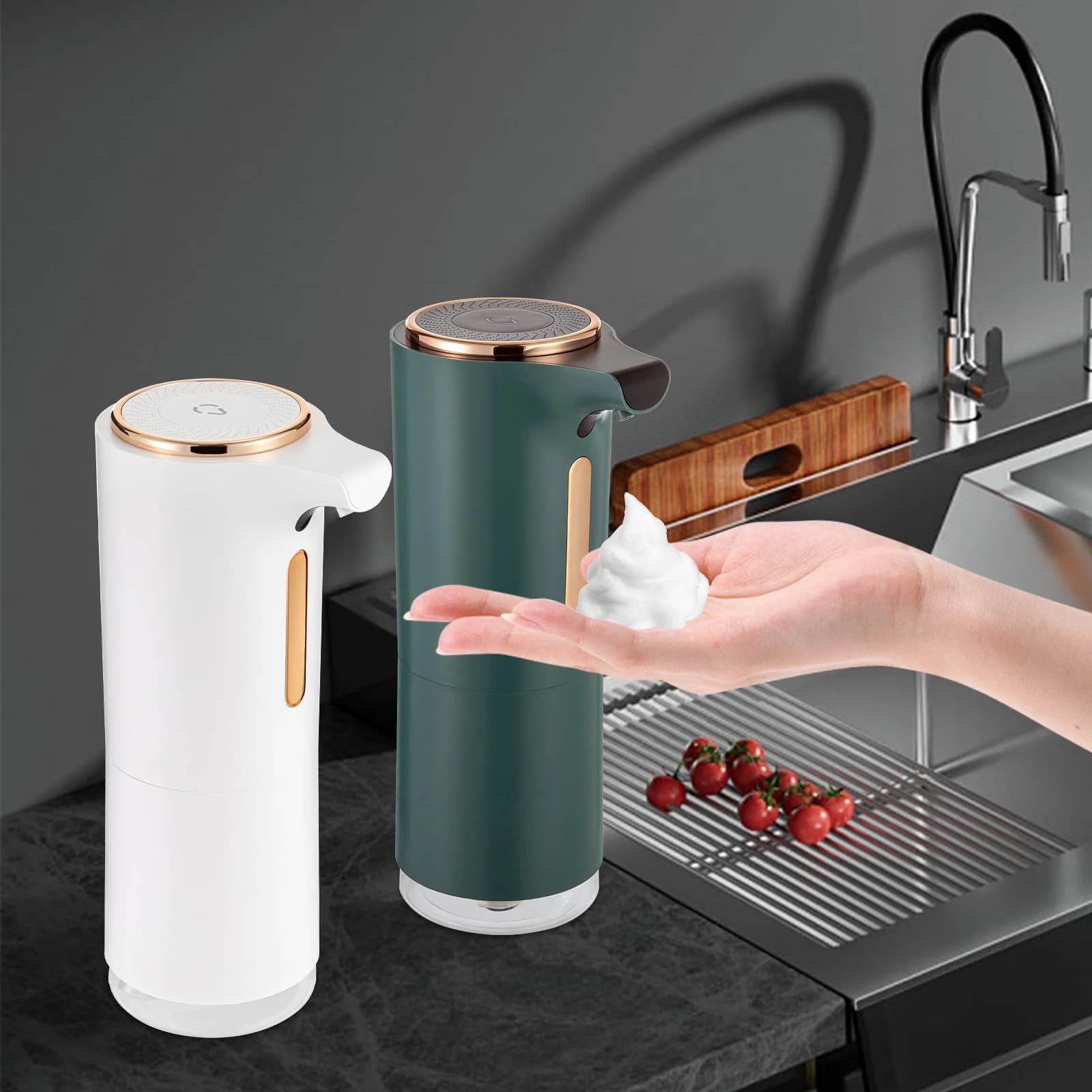 Automatic Soap Dispenser, Rechargeable Electric Soap Dispenser W/ Infrared Sensor, Contactless Automatic Soap Dispenser
