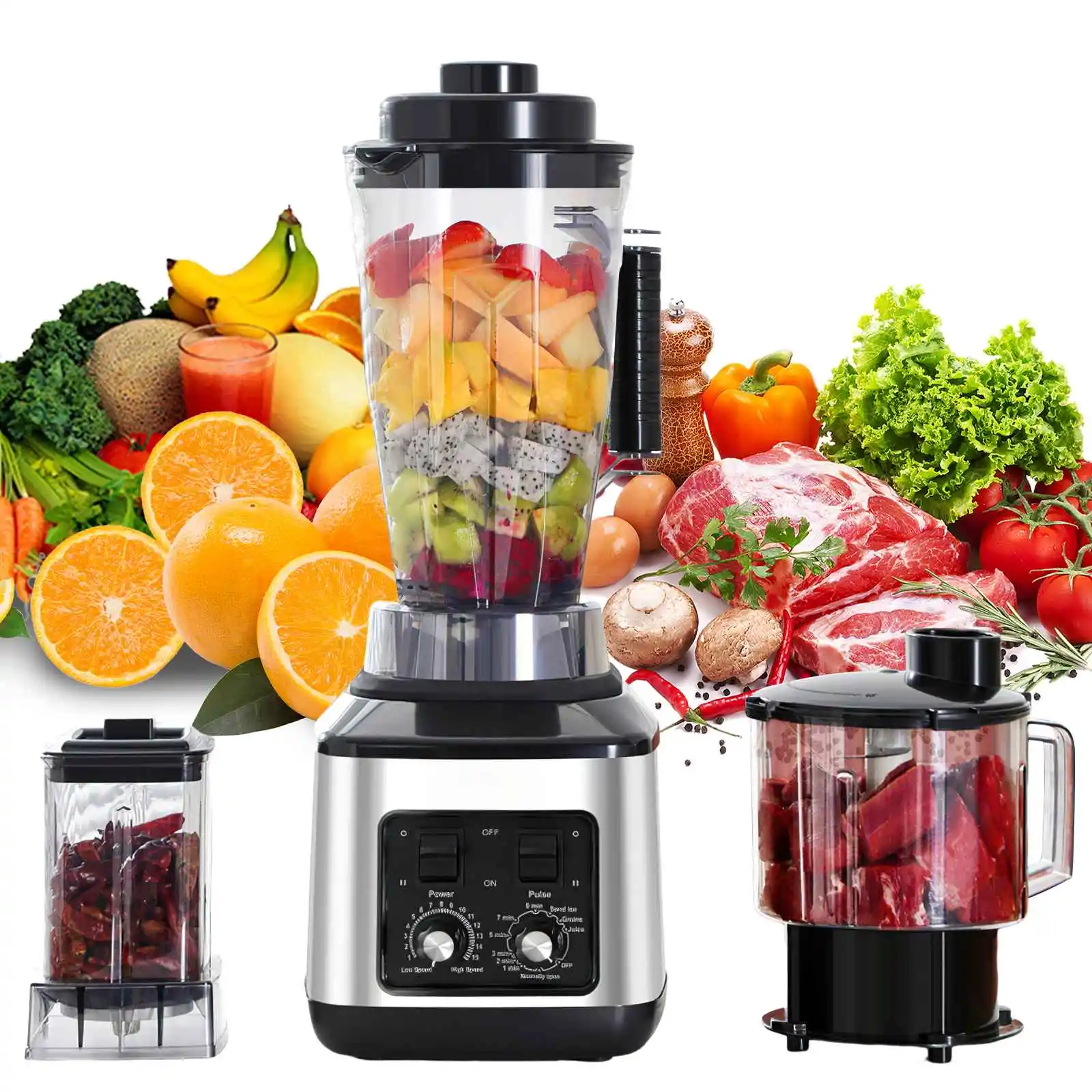 9500W fuel Table Blender Juicer Smoothie Maker 3in1 0.5/1.5/3L Container Food Processor blenderboxer for Ice Nut Fruit