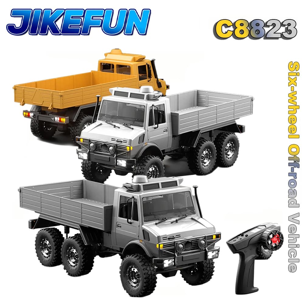 C8823 1/18 RC Car 6WD Off-road Remote Control Vehicle Transport Rescue Truck 2.4G High Speed Climbing Crawler Model Toys