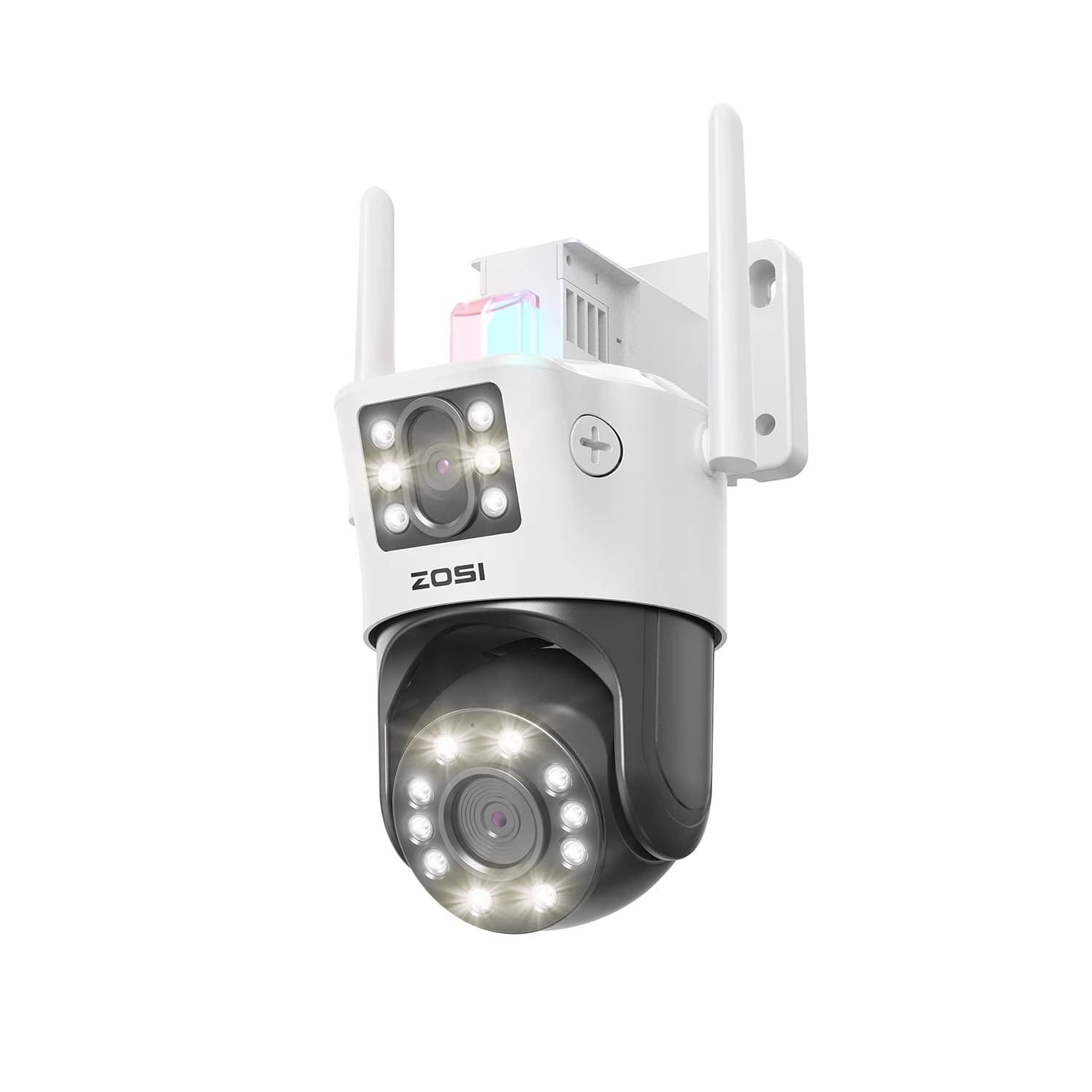 ZOSI C298 Max 4K Dual-Lens(2x4MP) WiFi PTZ Security Camera Outdoor Ultra-Wide Angle 8X Hybrid Zoom Face/Car Detect 8MP IP Cam