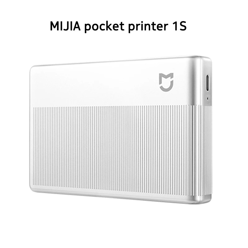 Xiaomi Pocket Photo Printer 1S Wireless Bluetooth Thermal Print AR Video ZINK Inkless Technology Portable Printing Mi home APP