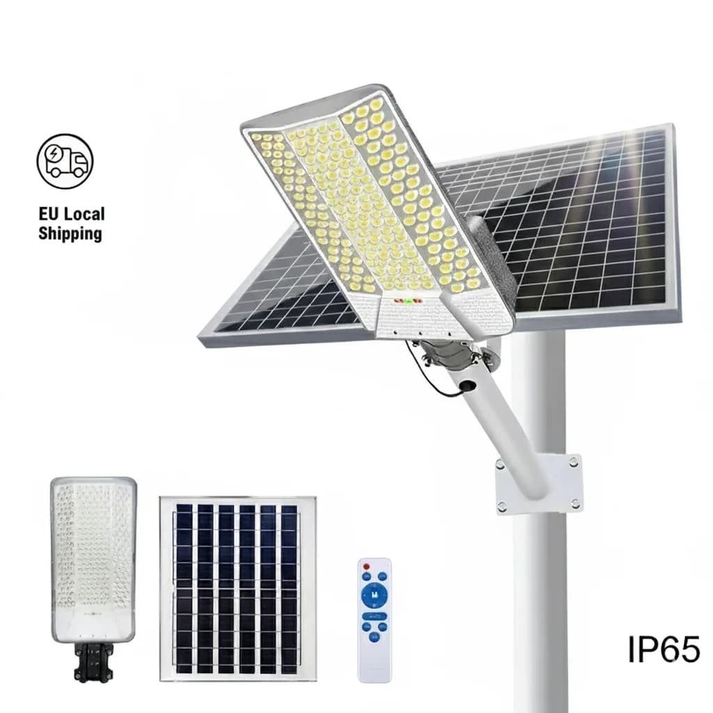 232LED Solar Street Lights Outdoor 6500W 20000mAh, Automatically Dusk to Dawn Lamp with Motion Sensor, Waterproof Security Solar Wall Light with Remote Control for Garden, Patio, Yard, Pathway