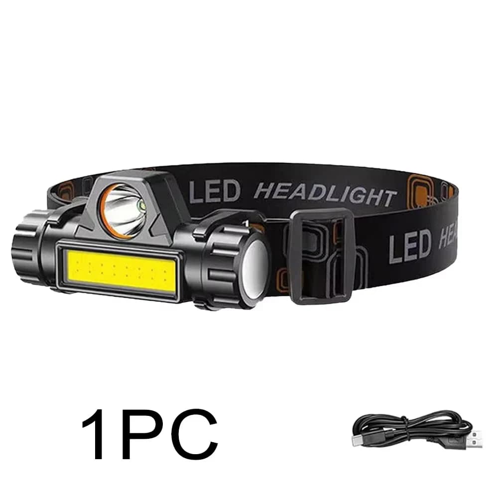 Dual Light Source LED Induction Headlight Emergency Head Flashlight 250LM XPE Headlamp 500mAh for Outdoor Fishing Camping Hiking
