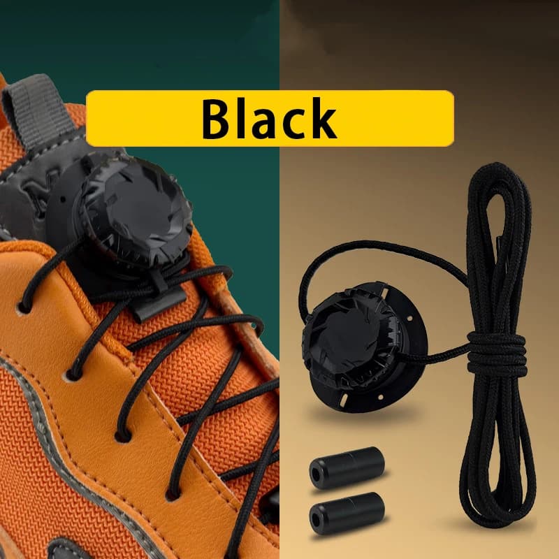 Fashion Swivel Buckle Laces Automatic Shoelace Without Ties Kids Adult Sneakers No Tie Shoe Laces Shoe Accessories 1Pair/2Pair
