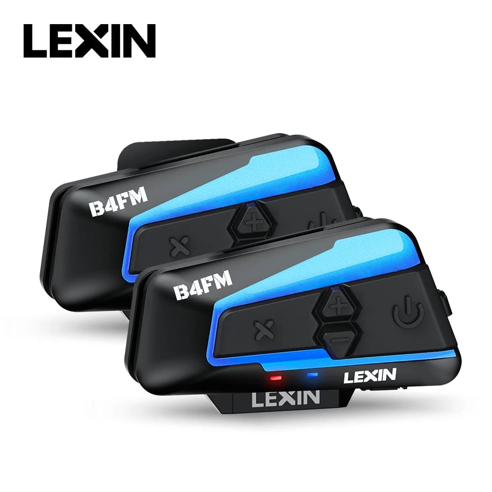 Lexin B4FM-X for 10 Riders Intercom Motorcycle Bluetooth Helmet Headsets BT5.0 Moto Intercomunicador with Music Sharing
