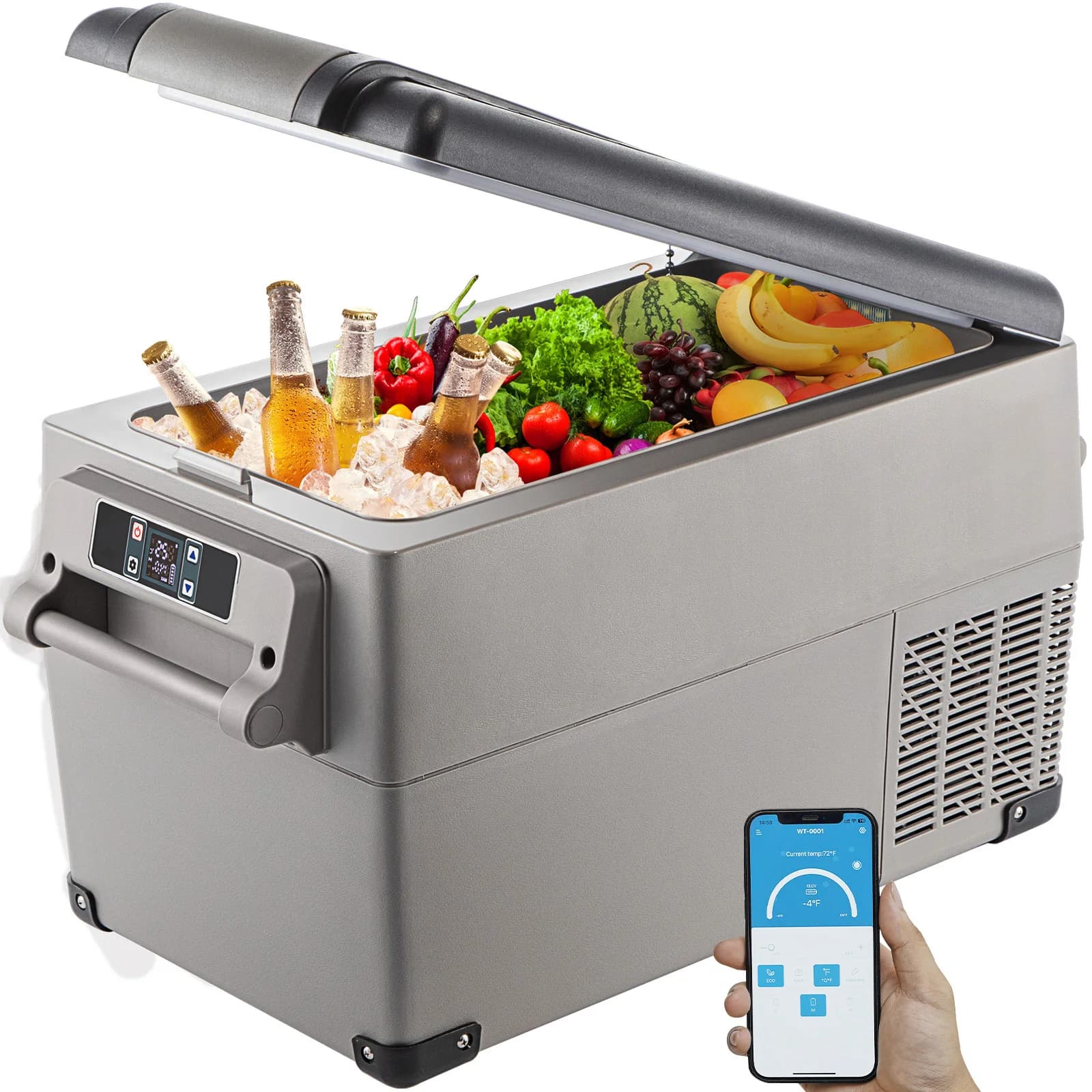 Succebuy 15L 20L 22L 30L 45L 55L Portable Car Cooler Refrigerator Electric Compressor 12V/24V DC 110-240V AC Freezer for Home