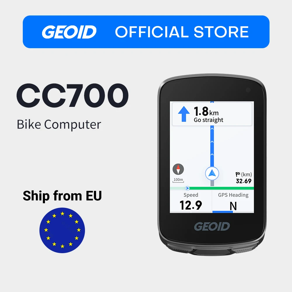 GEOID CC700/CC700Pro GPS Bicycle Computer 2.8-inch Color Screen Waterproof Cycling Odometer Route Navigation Bike Speedometer