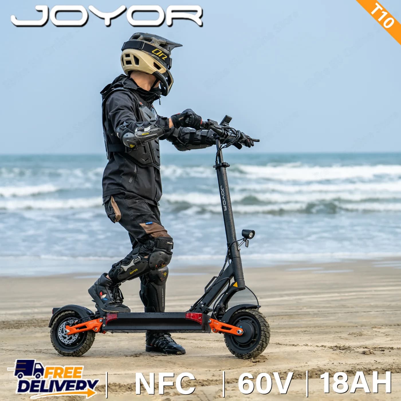 JOYOR T10 Adult Electric Scooter 1000W*2 Motor 60V18AH Battery 10"  Tire All-terrain electric scooter