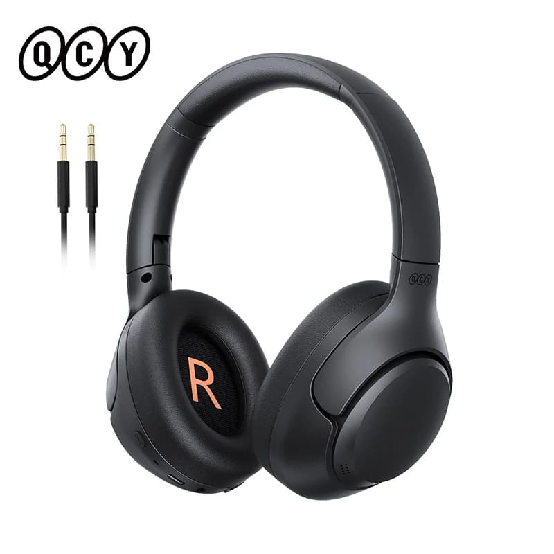 QCY H3 ANC Wireless Headphones 43dB Hybrid Active Noise Cancelling Bluetooth 5.4 Headset Hi-Res with LDAC Over Ear Headset 60Hrs
