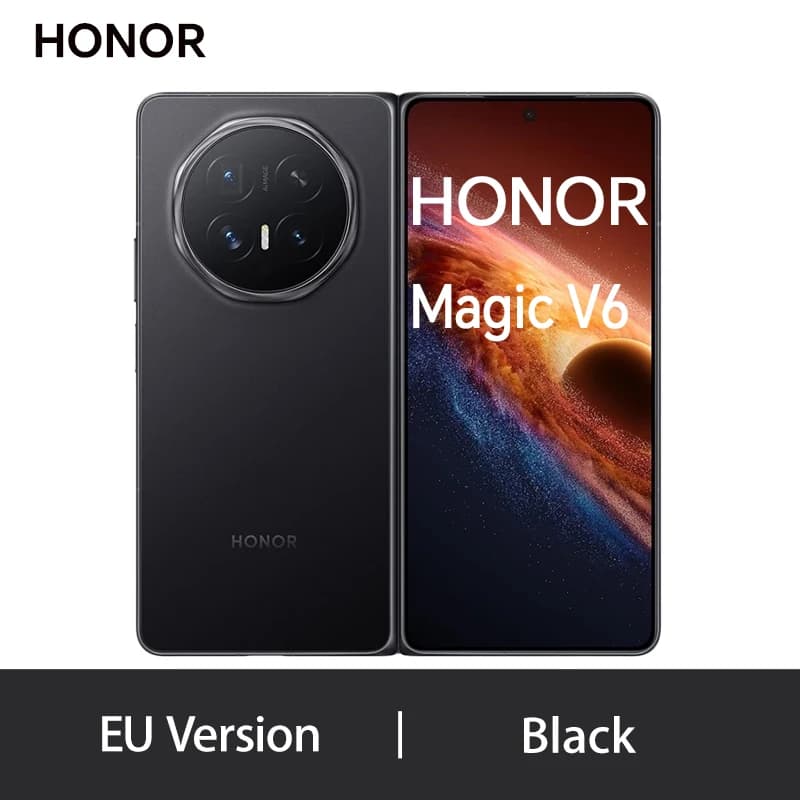 HONOR Magic V6 5G Smartphone EU Version  Snapdragon 8 Elite Gen5 6660mAh Battery 80W SuperCharge  MagicOS 10 7.95" OLED Display IP69