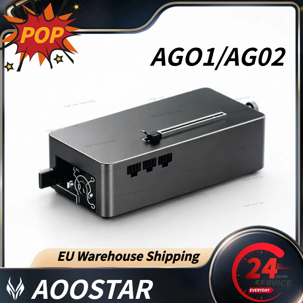 AOOSTAR AG02 OCulink USB4 Graphics Card 3*8Pin Built-in 800W Power Supply Game PCIex16 Extension Open Space for Laptop