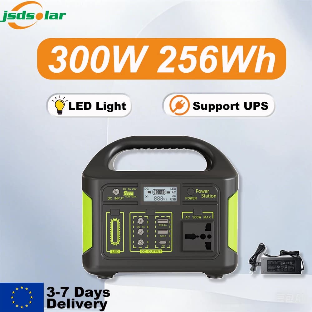 Gaiaray 300W Portable Power Supply 256Wh 12.8V Solar Powerstation Chargers Backup Emergency Generator for Camping Travel Home Use RV LiFePO4 3000 + Cycles Smart BMS