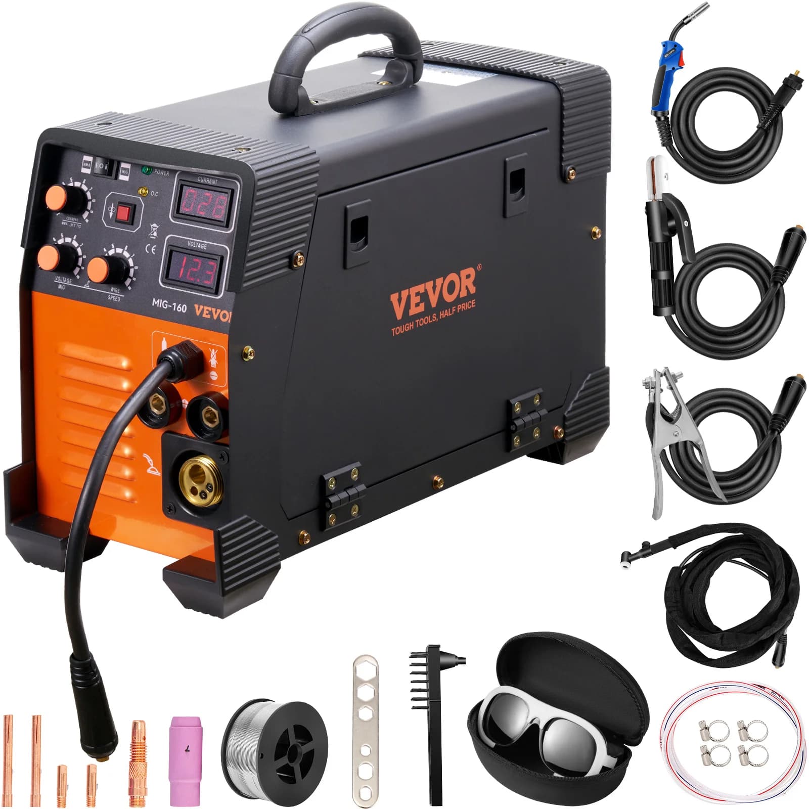 SucceBuy MIG Welder 160Amp 200Amp 250 Amp MIG TIG Arc Welder 3in1 220V TIG Welder IGBT DC Digital Display Combo Welding Machine