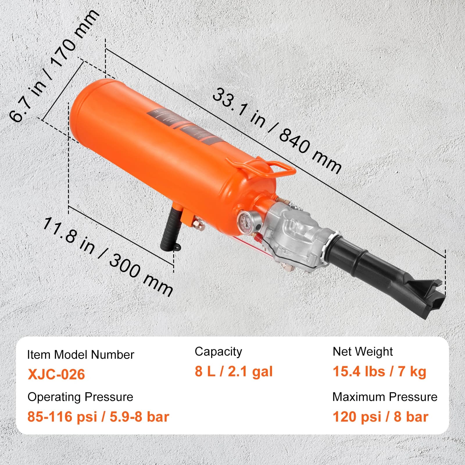 SucceBuy Tire Bead Seater 8L/9L Air Tire Bead Blaster Handheld & Portable Inflation Tool for Truck ATV Car Tractor Tire Repairs