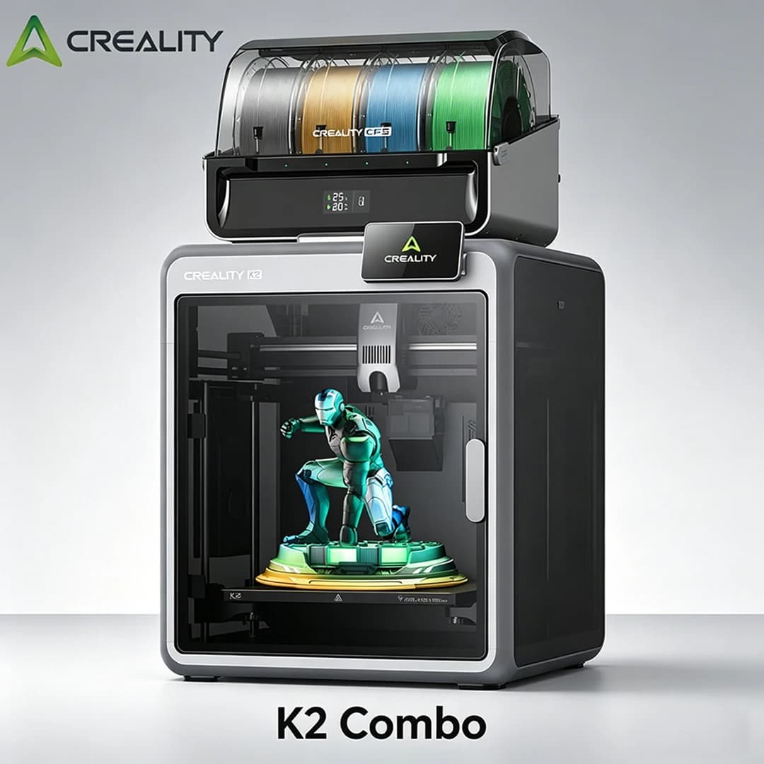 Creality K2 Combo 3D Printer Multi-Color 3D Printers with CFS 600mm/s Print Speed Self-Leveling Chamber AI Camera